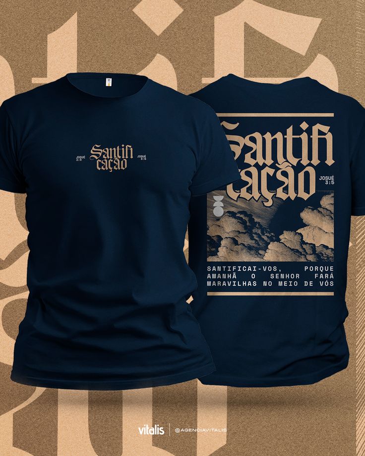 Camiseta Santificação Josué 3:5 - estampa cristã