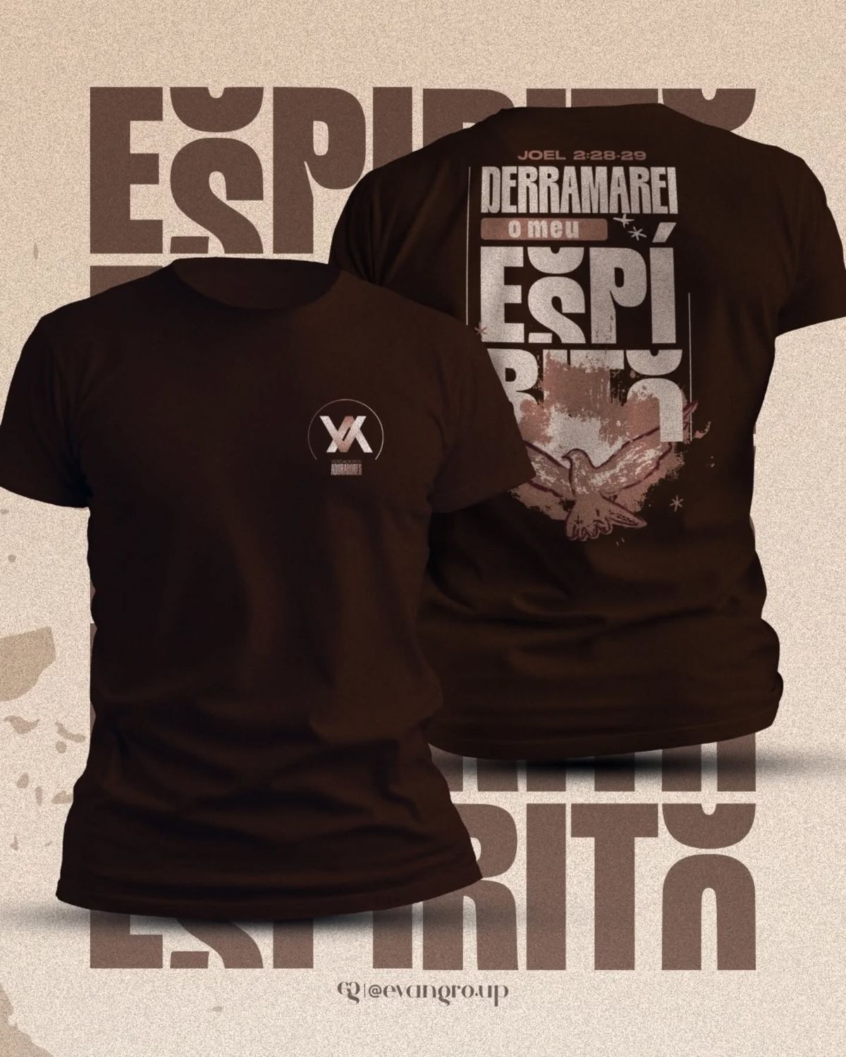Camiseta Derramarei o meu Espírito Joel 2:28 - estampa cristã
