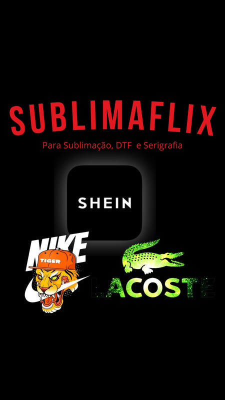 Estampas de marcas - Shein, Nike Tiger e Lacoste