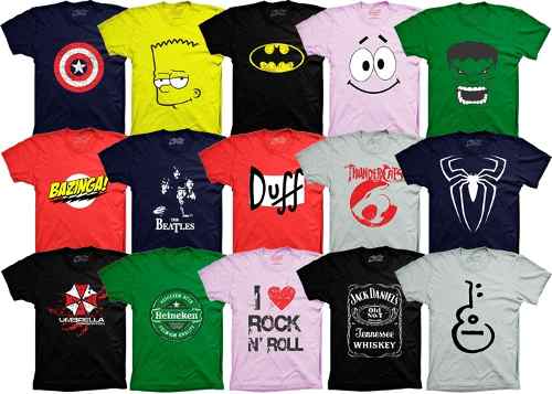 Pack de camisetas estampadas variadas